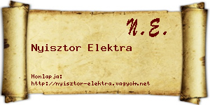 Nyisztor Elektra névjegykártya
